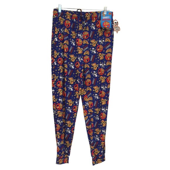 Main & Local Men's Medium Lounge Pants Halloween GHOST CRUSTERS Pizza Ghost - Picture 1 of 5